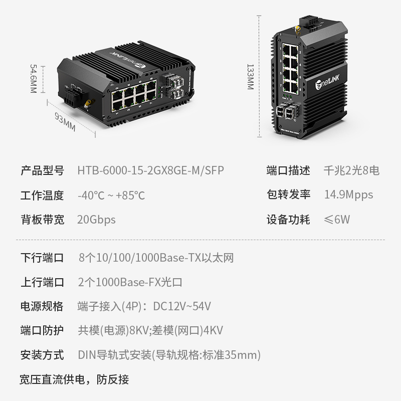 netLINK HTB-6000-15-2GX8GE-M/SFP