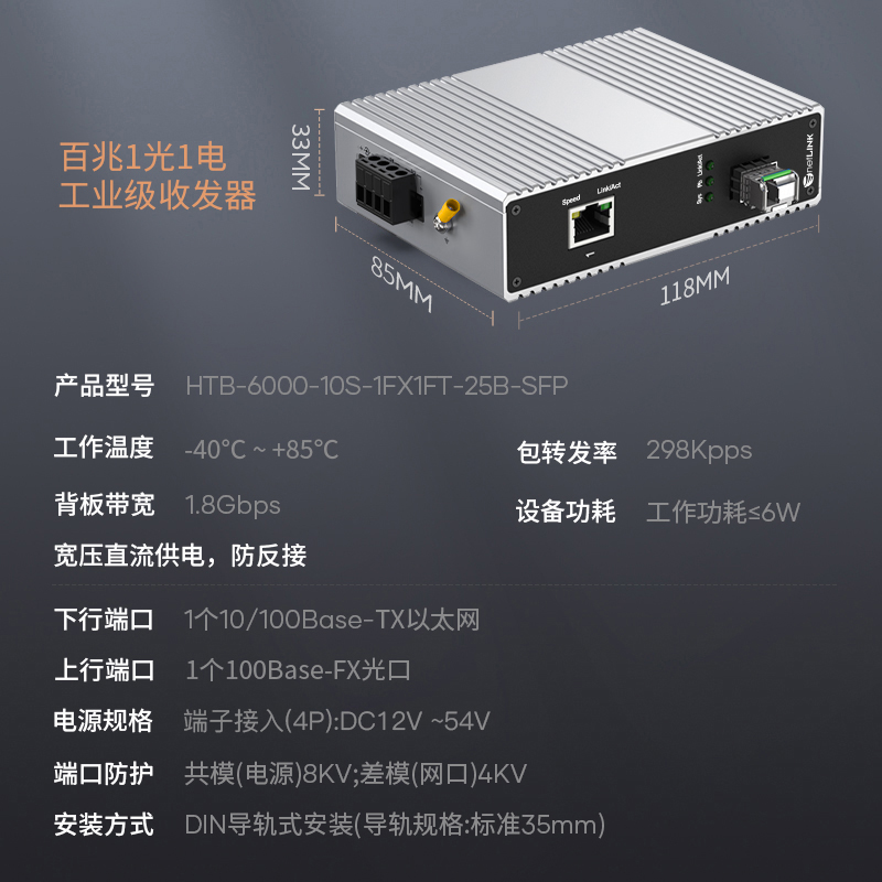 netLINK  HTB-6000- 10S-1FX1FT-25B/SFP