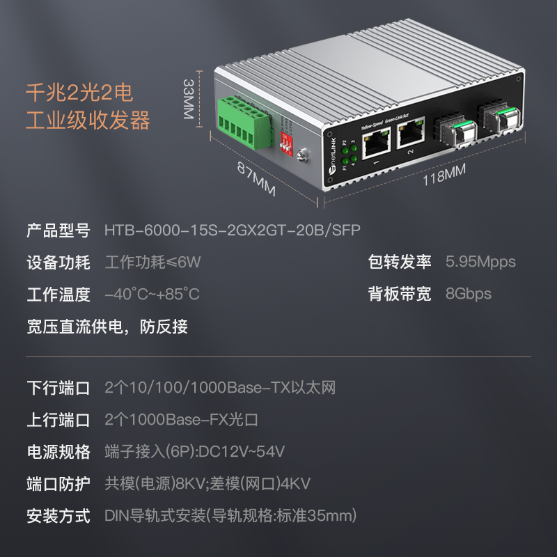 netLINK HTB-6000-15S-2GX2GT-20B/SFP