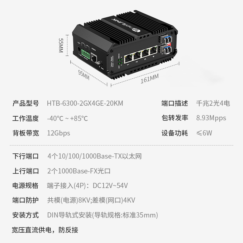 netLINK HTB-6300-2GX4GE-20KM