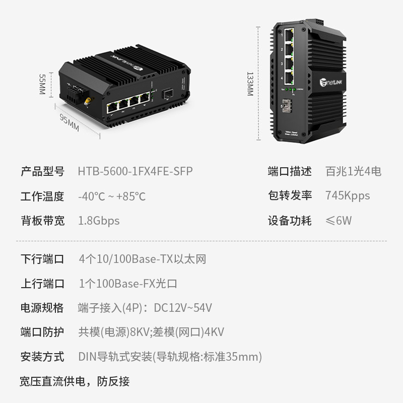 netLINK HTB-5600-1FX4FE-SFP