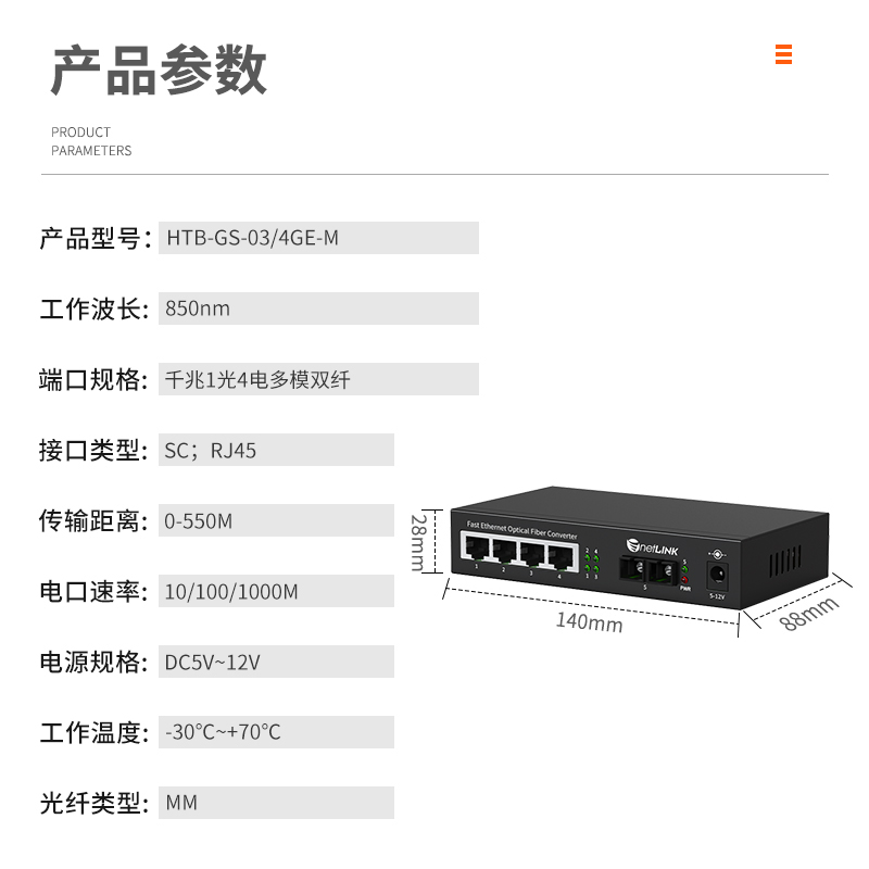 netLINK HTB-GS-03/4GE-M