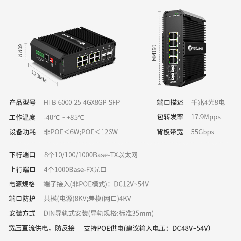 netLINK HTB-6000-25-4GX8GP-SFP