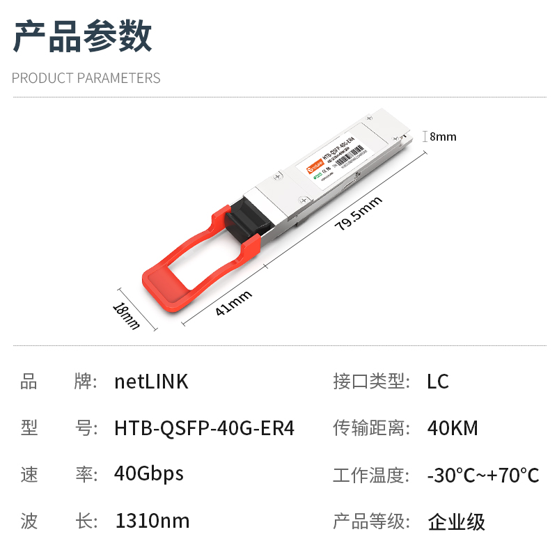 netLINK  HTB-QSFP-40G-ER4 