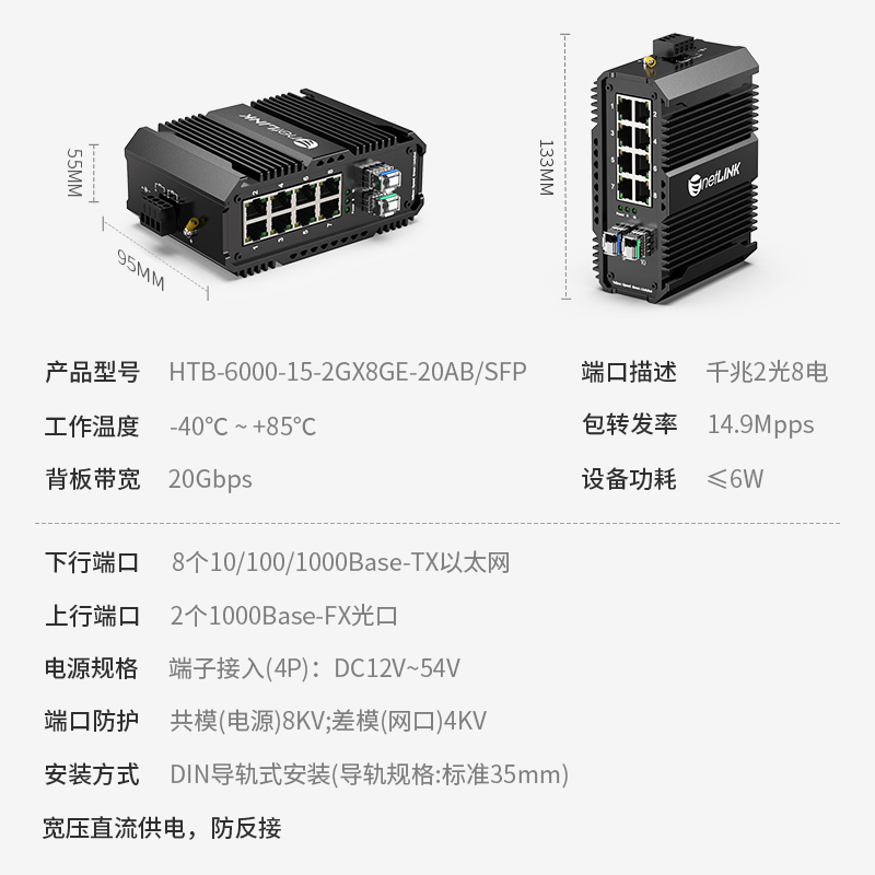 netLINK HTB-6000-15-2GX8GE-20AB/SFP