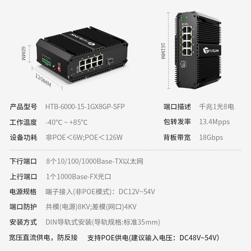 netLINK HTB-6000-15-1GX8GP-SFP