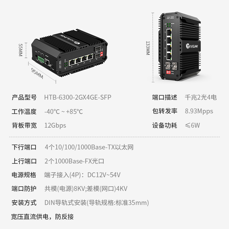 netLINK HTB-6300-2GX4GE-SFP