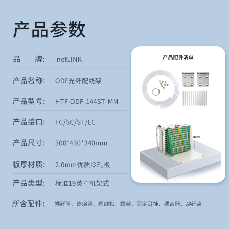 netLINK HTF-ODF-144ST-MM